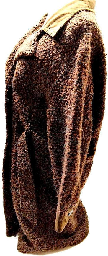 Fendi Italy. Brown Acrylic, Wool, Nylon Coat