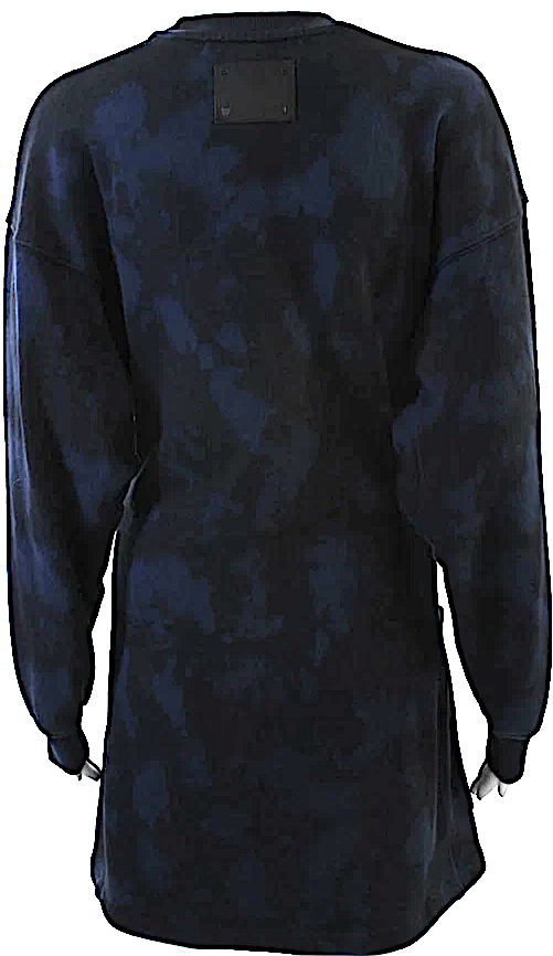 Proenza Schouler NYC. White Label. Midnite Blue/Black Belted Mini Sweater Dress