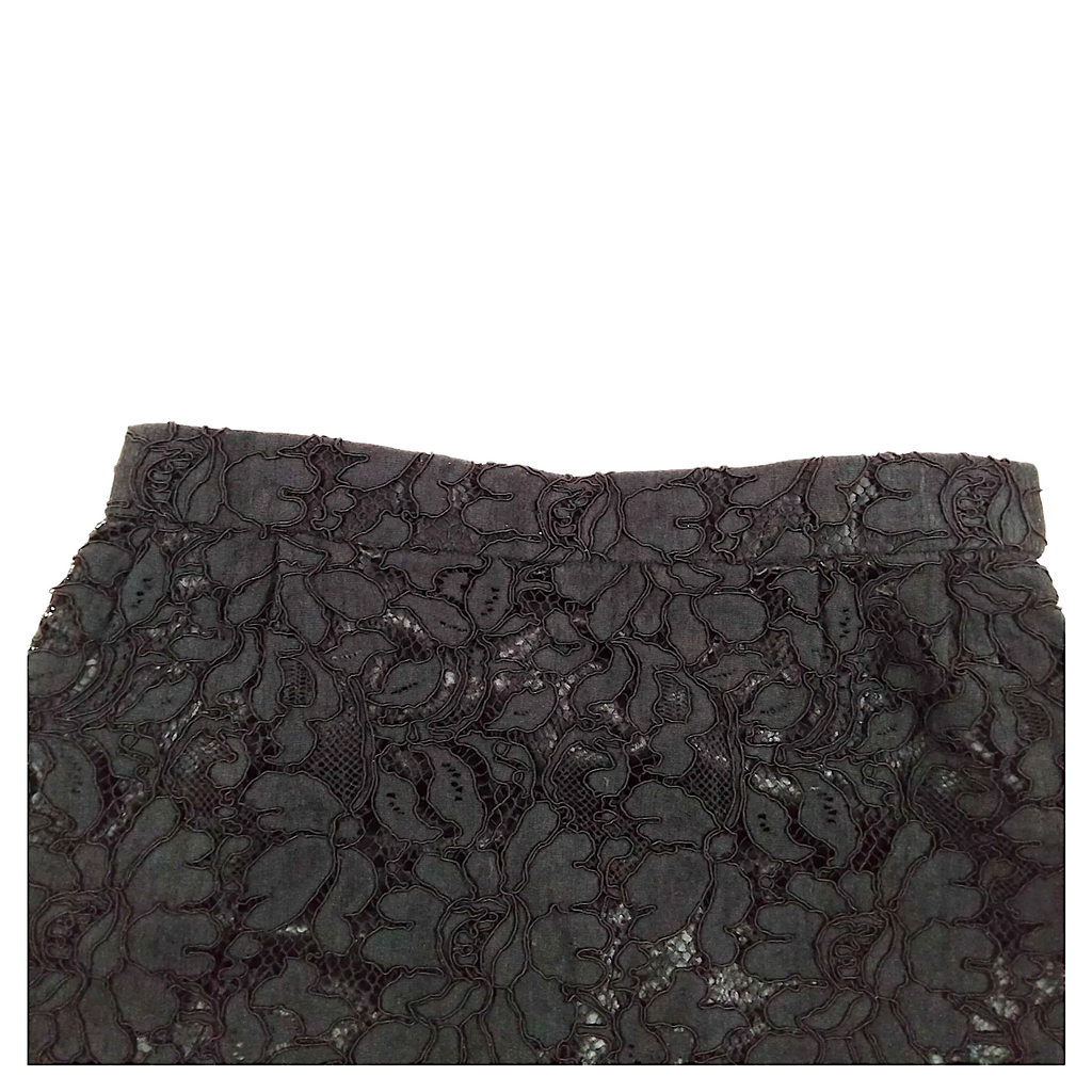 Yves Saint Laurent Paris. Black Nylon/Cotton Skirt