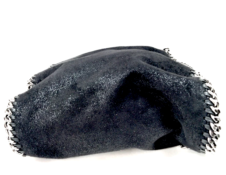 Stella McCartney UK. Black Vegan Faux Leather Shoulder Bag