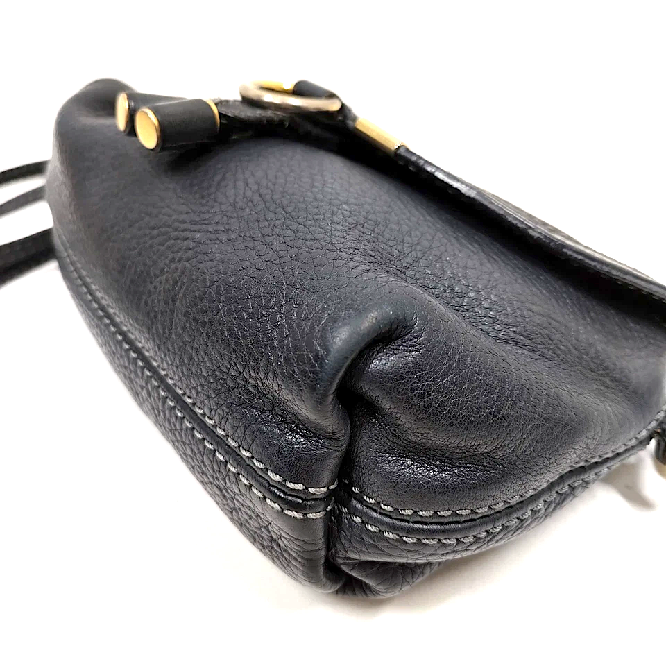 Chloe Paris. Black Leather Small/Medium Cross Body Shoulder Bag