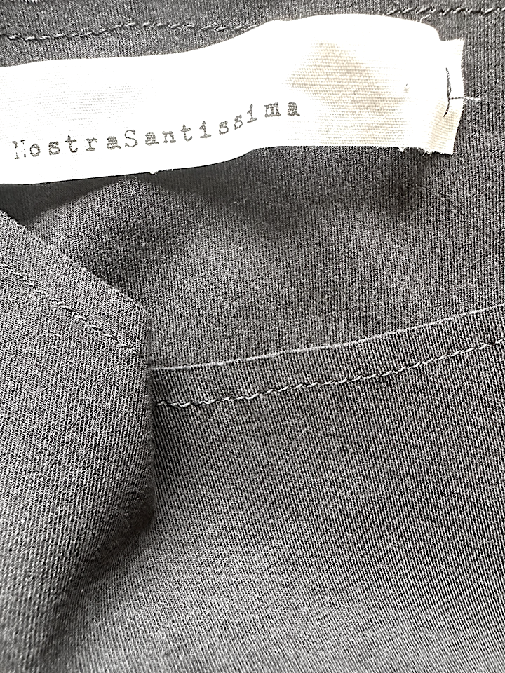 Nostrasantissima Italy. NEW. Black Cotton Maxi Tank Asymmetrical Dress