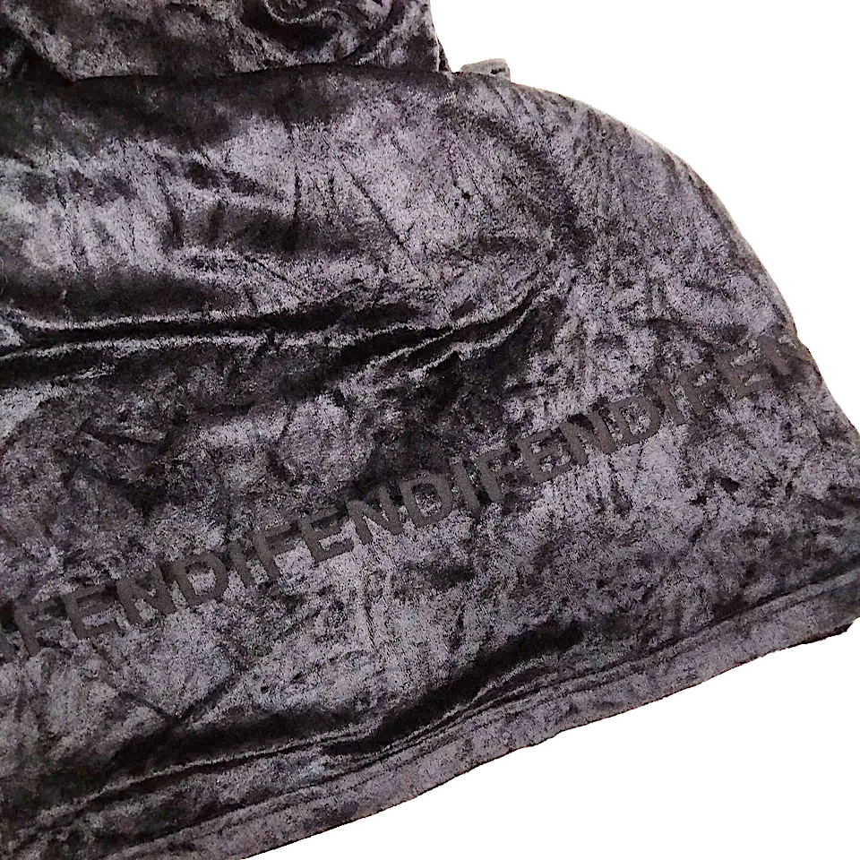 Fendi Italy. Distressed Logo FENDI Rayon, Tessuto, PolyTech Tunic Style Top