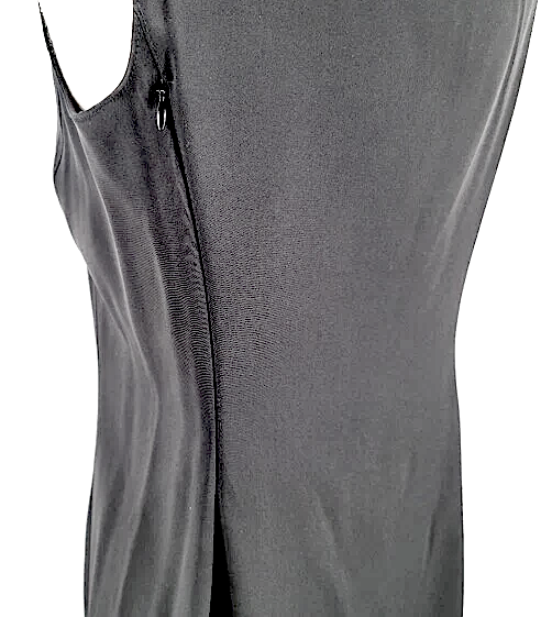 Prada Italy. Black Sleeveless Acetate/Nylon/Spandex Dress