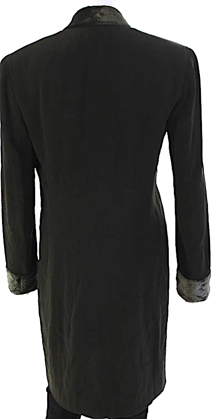 Donna Karan New York Wool Double Breasted Pointed Lapel Jacket