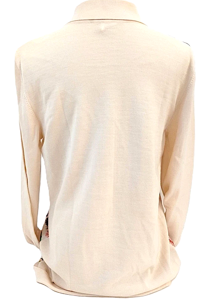 Hermes Paris. Multi Color Scarf Print Silk/Wool Top SZ 38IT