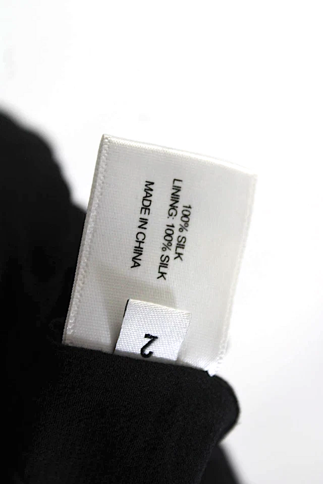 Proenza Schouler NY. Grey, Red Printed Silk Short Sleeve Crew Neck Dress