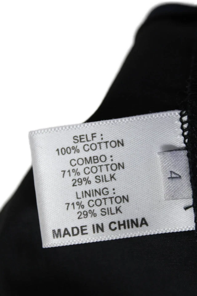 Proenza Schouler NY Black Silk/Cotton Blend Sleeveless Slip-on Dress