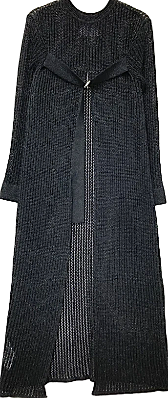 UNITED TOKYO JAPAN. BlackLow-gauge knit dress