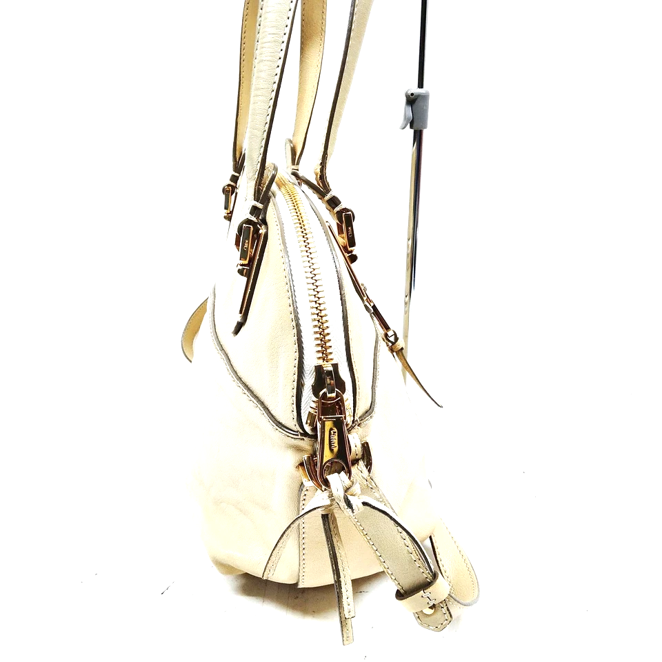 Chloe Paris. Beige Leather Vintage Shoulder Bag