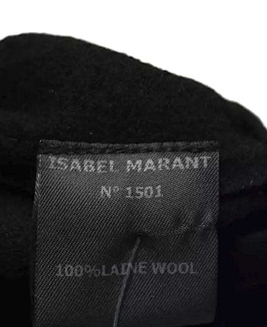 Etoile Isabel Marant Paris. Black Wool Ruched Dress
