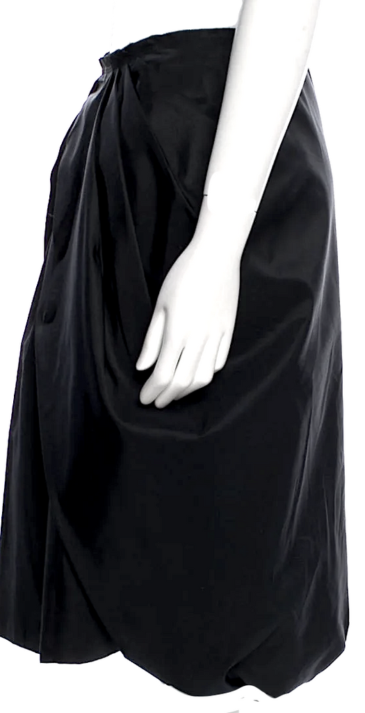 Prada Italy. Silk Blend Black Skirt from the 2000s Collection