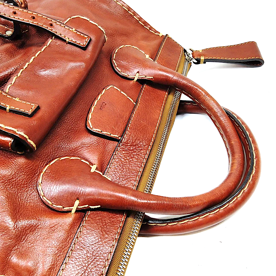 Chloe Paris. Phoebe Philo Design. Large Burnt Sienna Satchel / Shoulder Bag