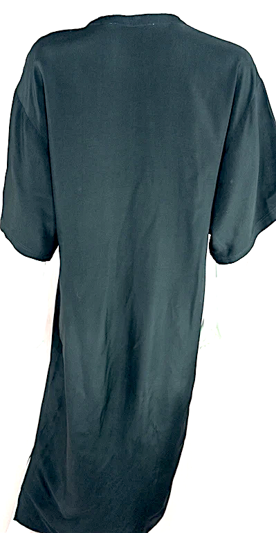 Humanoid Amsterdam. Cupro Viscose Black Swing Oversized Lagenlook Dress