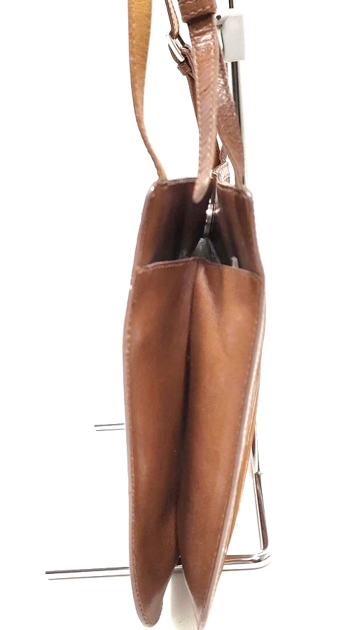 Bottega Veneta Italy. Vintage Beige, Brown, Khaki Leather Stripes Rare Shoulder Bag