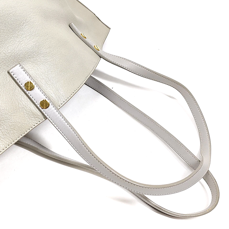 CHLOE PARIS. Phoebe Philo Gray Leather Shoulder Bag / Tote Bag