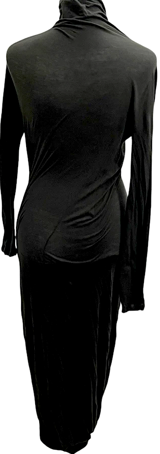 Humanoid Netherlands. Lightweight Gray Turtleneck Bodycon Long Sleeve Midi Dress