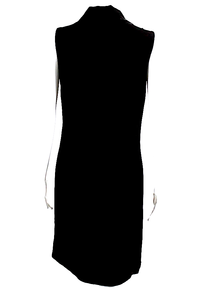 Joseph LONDON. Black Drape Neck Sleeveless A-Line Dress