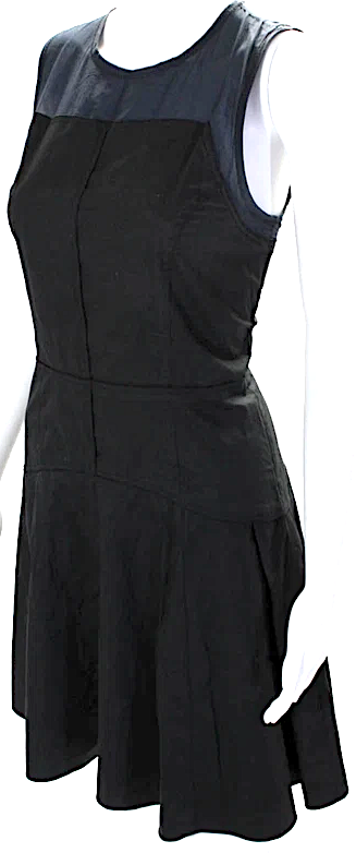 Proenza Schouler NY Black Silk/Cotton Blend Sleeveless Slip-on Dress
