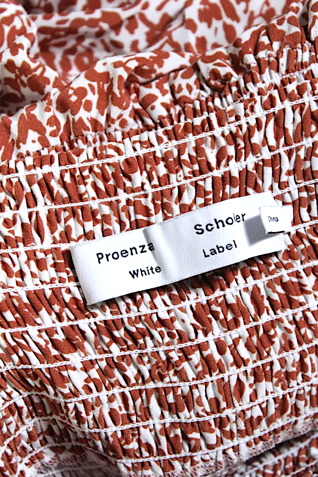 Proenza Schouler NY. Neutrals Square Neck Sleeveless Abstract Print Dress