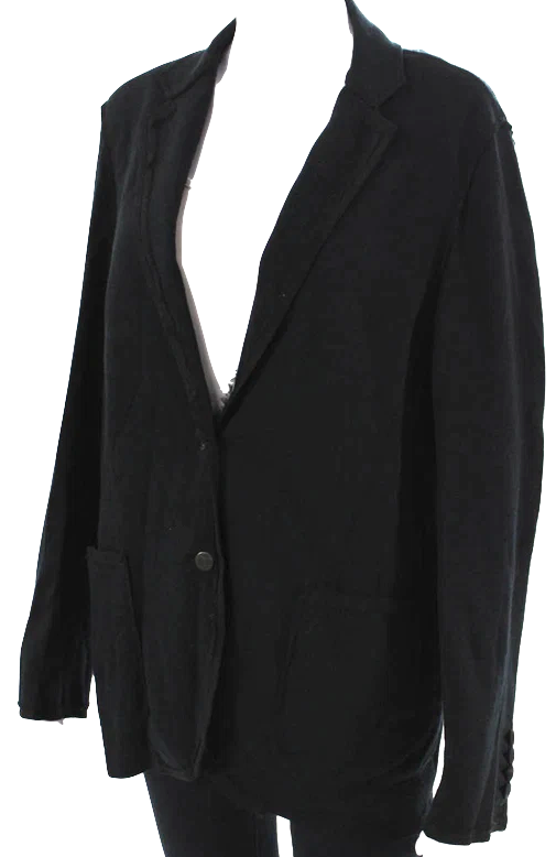 Lanvin Paris. Black Wool Two Button Lightweight Jacket