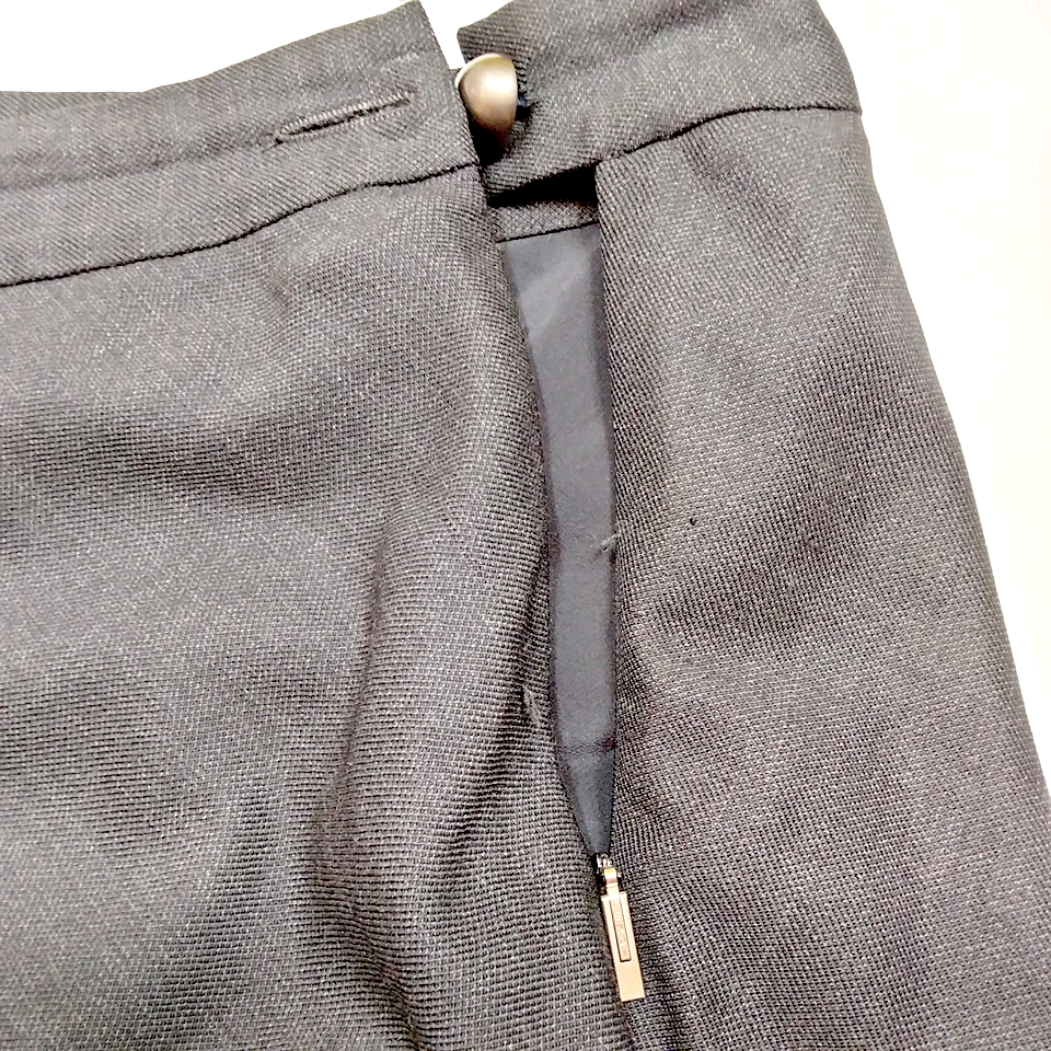 Fendi Italy. Black Wool, Silk, Alpaca Mohair Skirt