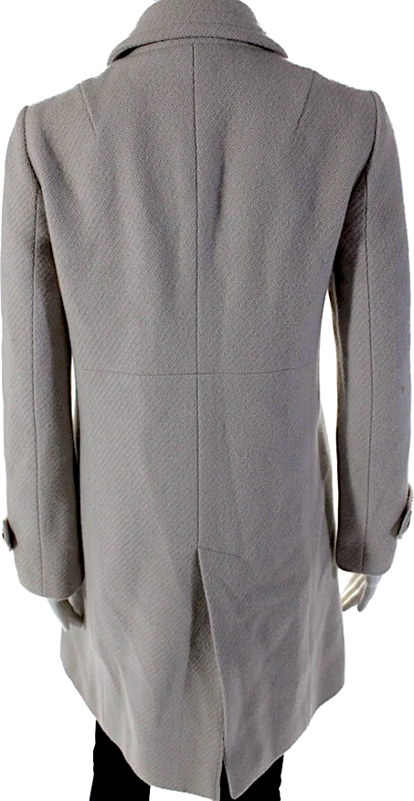 Beauty & Youth United Arrows Japan. Beige Wool Double Breasted Long Sleeve Pea Coat