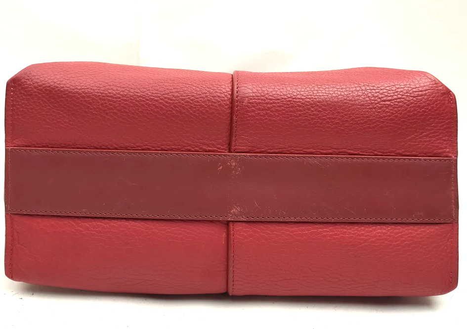 Chloe PARIS. Red Leather Shoulder Bag / Crossbody Strap Hand Bag