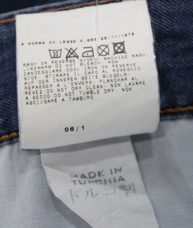 Dolce & Gabbana Italy. D&G Blue Cotton Denim Knee Length Pencil Skirt