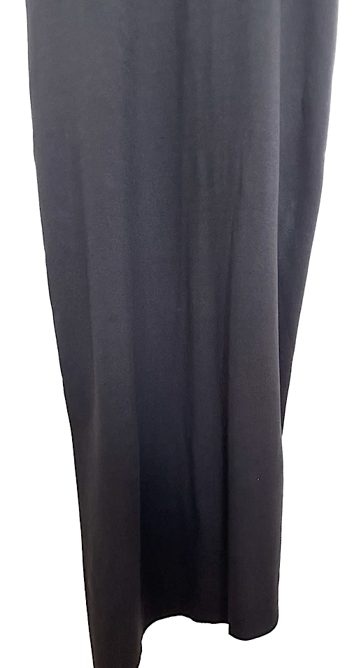 Nostrasantissima Italy. NEW. Black Cotton Maxi Tank Asymmetrical Dress