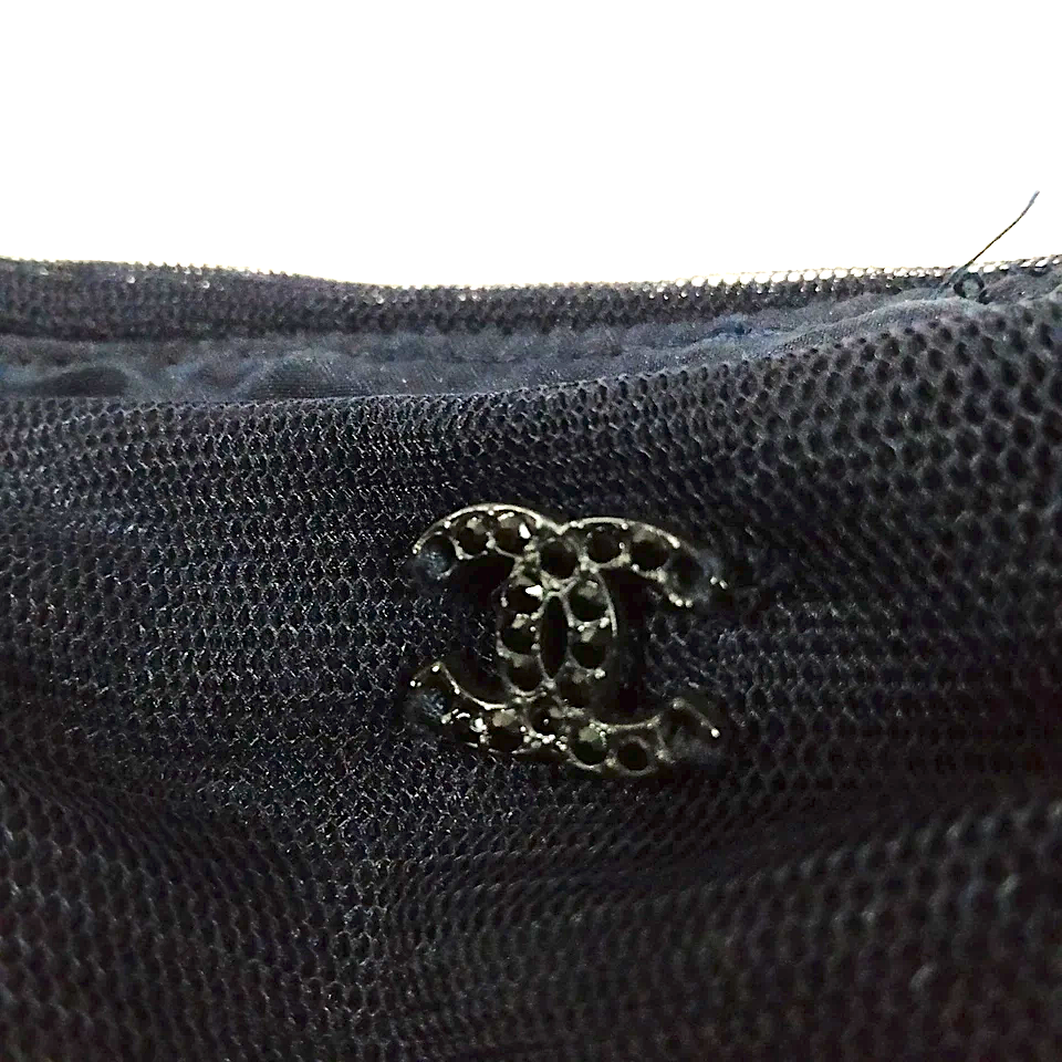 Chanel Paris. Black Acetate Rayon Skirt