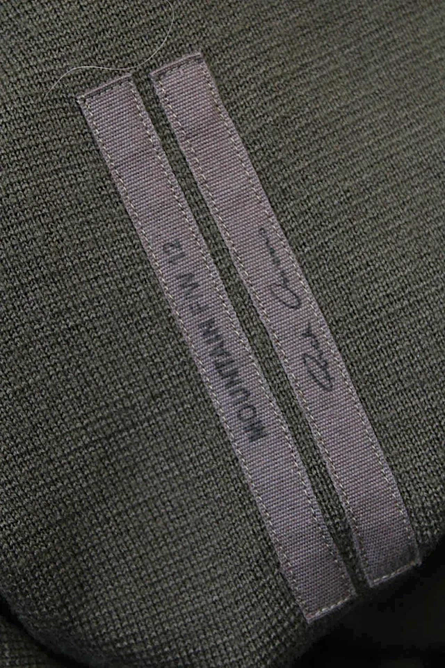 Rick Owens Paris. Brown Ribbed Long Sleeve Open Front Cardigan Sweater