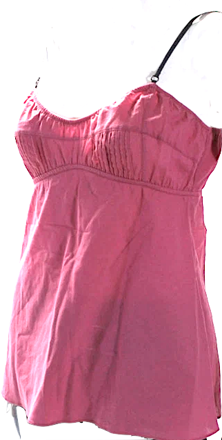 Marni Italy. Coral Pink Cotton Scoop Neck Sleeveless Camisole Top