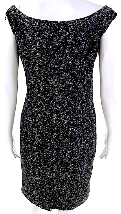 Yves Saint Laurent Paris. Black Silk Scoop Neck Sleeveless Mini Shift Dress