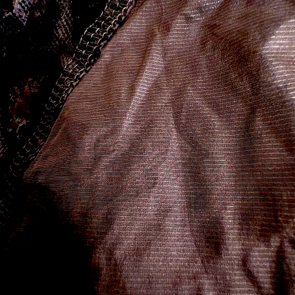 EIKO KONDO JAPAN. Black Dark Brown / Black Velour Skirt