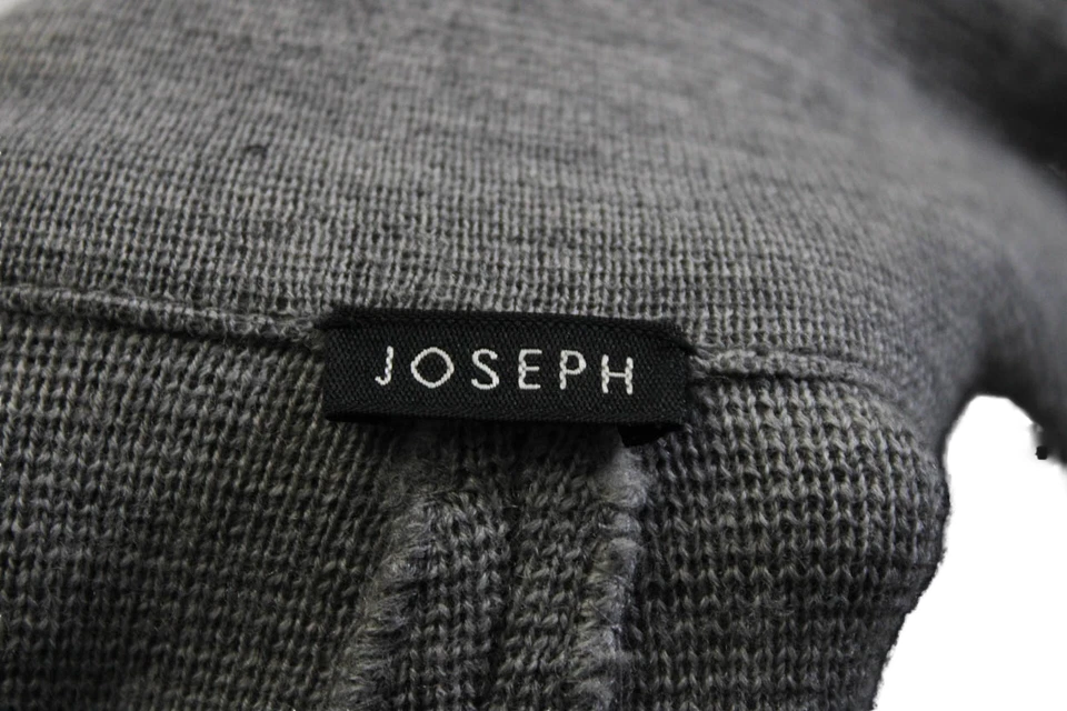 Joseph London. Gray Collared Long Sleeves Double Breasted Jacket