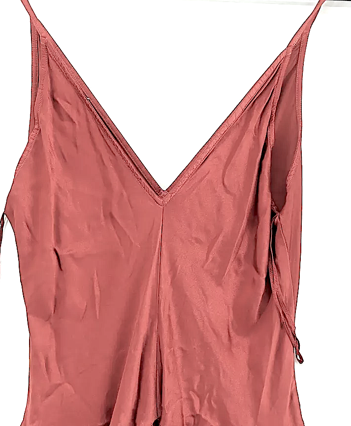 Ghost LONDON. TANYA SARNE. Vintage Burnt Sienna 100% Viscose Midi Dress