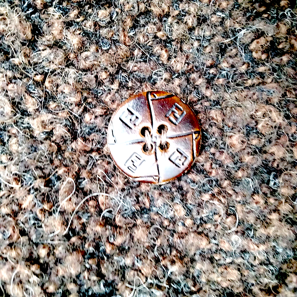 Fendi Italy. Brown Acrylic, Wool, Nylon Coat