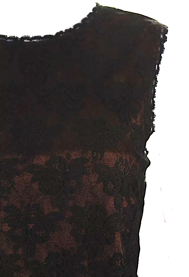 Dolce & Gabbana D&G Italy. Black Lace Round Neck Sleeveless Midi Dress