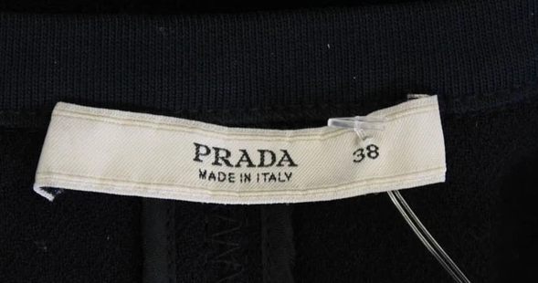 Prada Italy. Black Sleeveless Midi Polyester Tank Dress