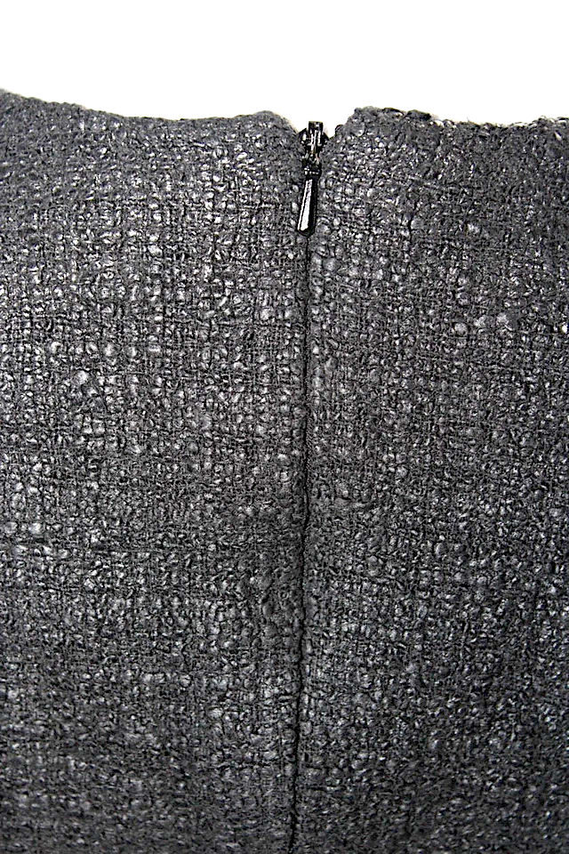 Jonathan Saunders LONDON. Black Leather Textured Sleeveless Sheath Dress