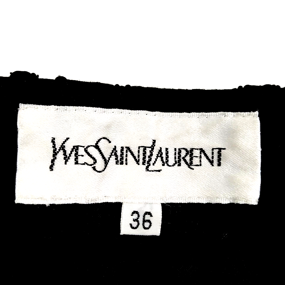Yves Saint Laurent Paris. Black Nylon/Cotton Skirt