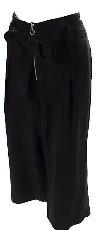Proenza Schouler NY. Black Belted High Rise Wide Leg Dress Pants