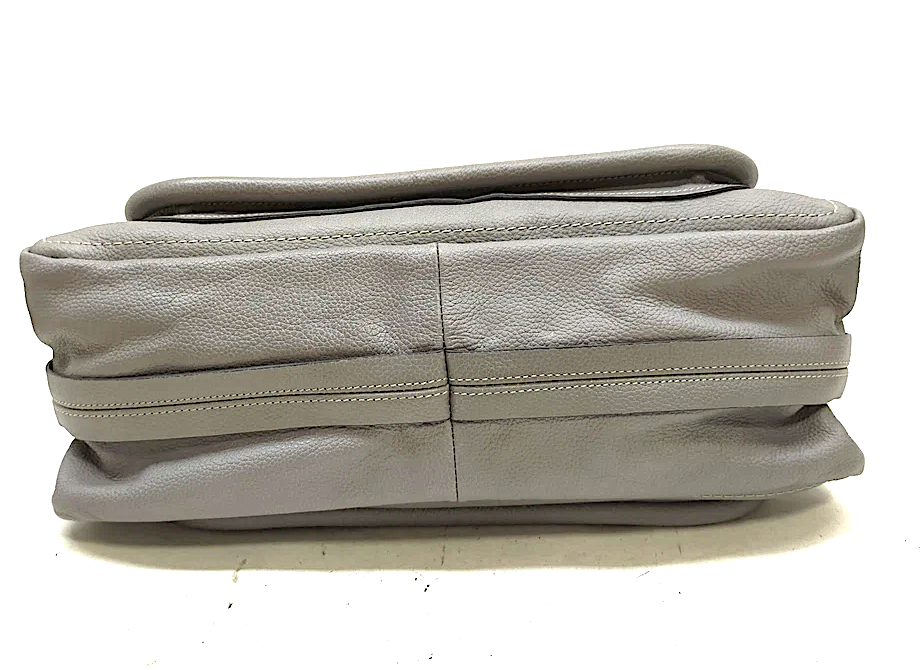 Chloe Paris. Gray Leather Crossbody Strap Shoulder Bag / Hand Bag