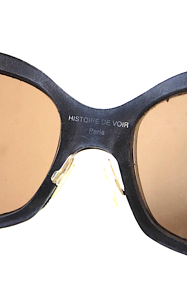 Histoire De Voir Paris. Round Frame Black/Gold Sunglasses In Case