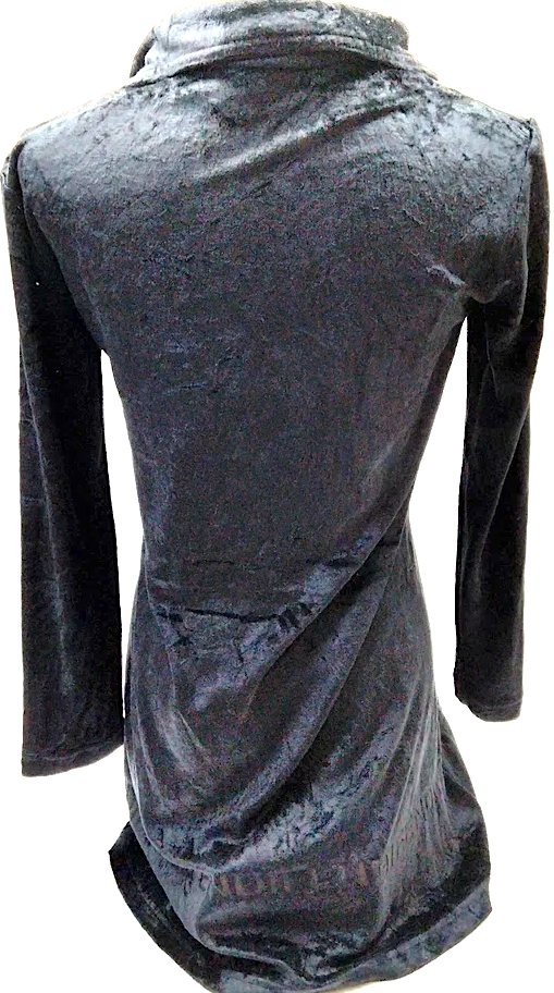 Fendi Italy. Distressed Logo FENDI Rayon, Tessuto, PolyTech Tunic Style Top