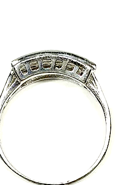 CHESTERFIELD'S LONDON. Estate Platinum Rose Ruby 0.39ct/Diamonds 1970's Ring Hallmarked