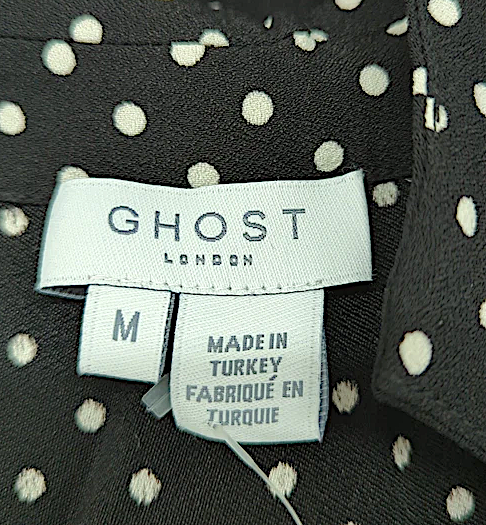 Ghost UK. Tanya Sarne. Black Viscose Maxi Dress