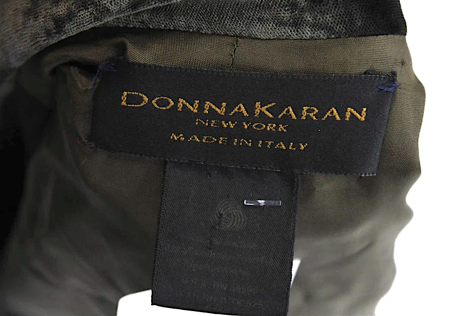 Donna Karan New York Wool Double Breasted Pointed Lapel Jacket