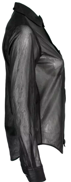 evereve black dress Tuckernuck Black Sheer Elana Blouse Black / S main image 1